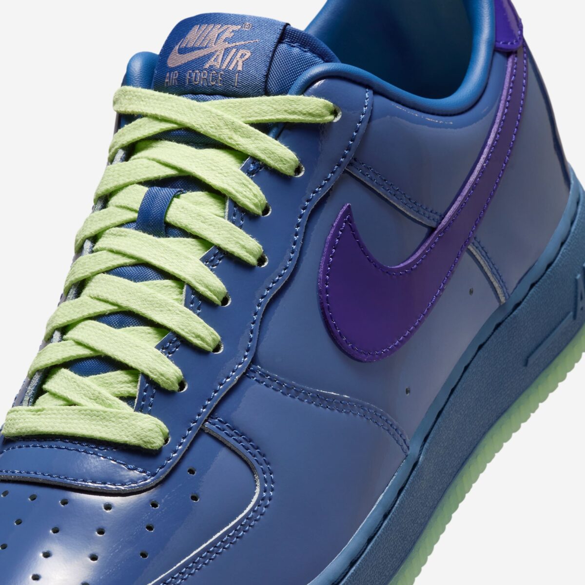 Nike Air Force 1 Low Patent Leather Mystic Navy Grape Ice