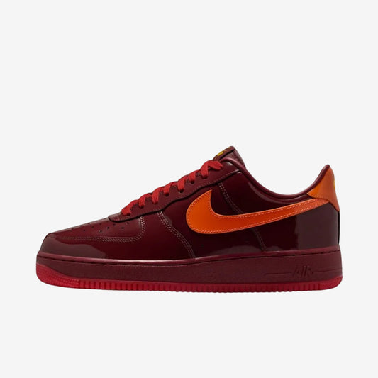 Nike Air Force 1 Low Patent Leather Dark Team Red Safety Orange