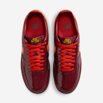 Nike Air Force 1 Low Patent Leather Dark Team Red Safety Orange