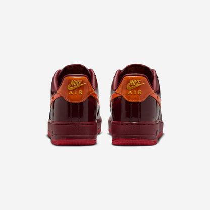 Nike Air Force 1 Low Patent Leather Dark Team Red Safety Orange