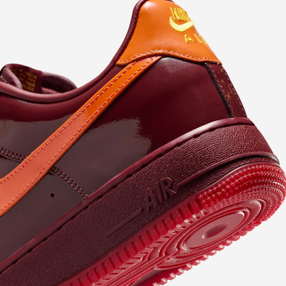Nike Air Force 1 Low Patent Leather Dark Team Red Safety Orange
