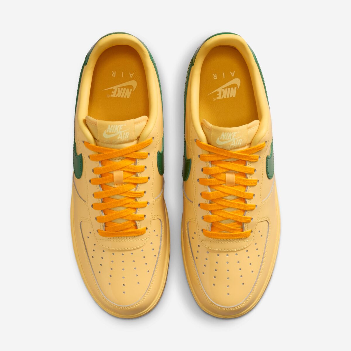 Nike Air Force 1 Low Patent Leather Topaz Gold Pine Green