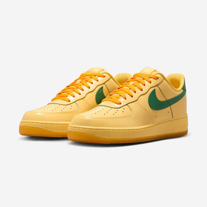 Nike Air Force 1 Low Patent Leather Topaz Gold Pine Green