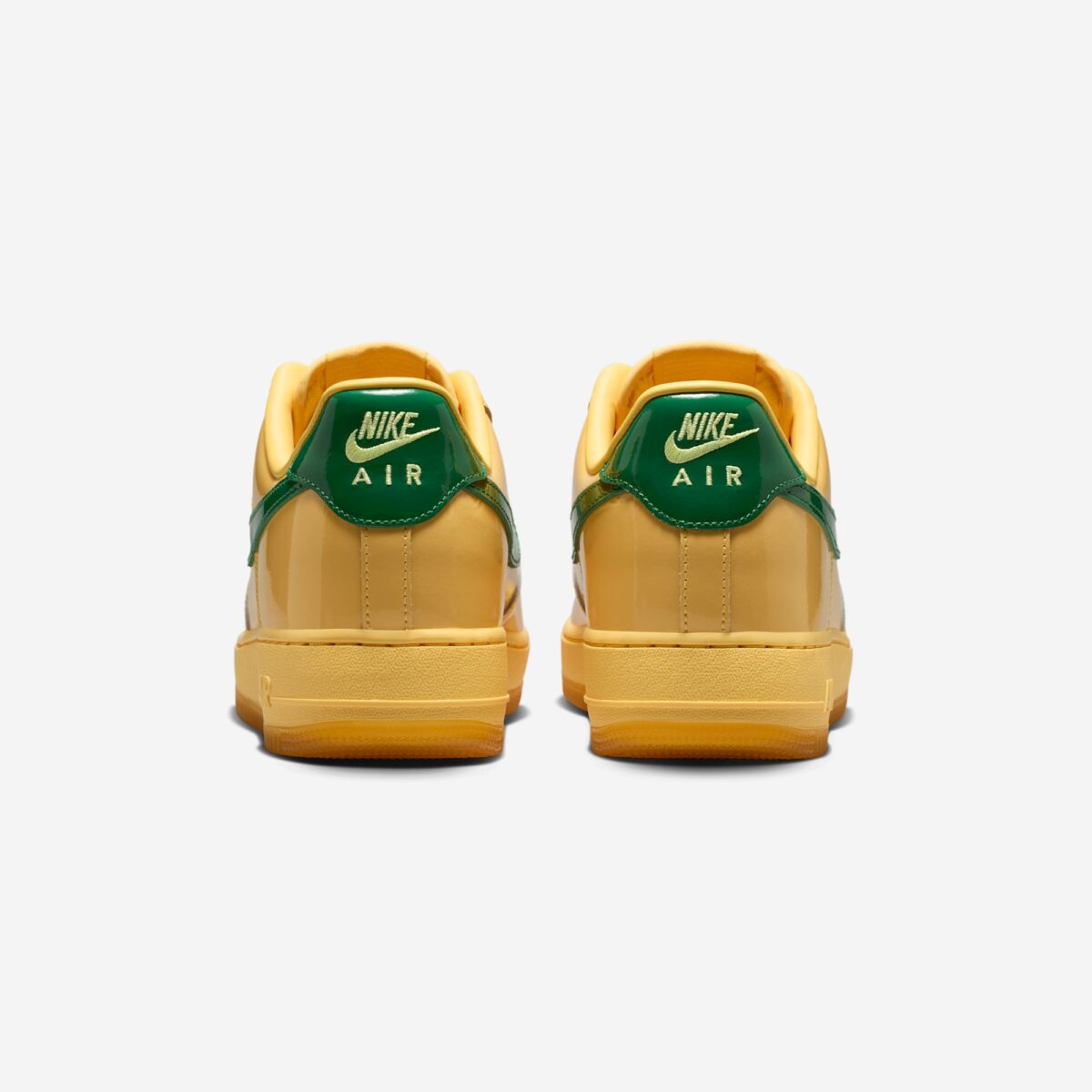 Nike Air Force 1 Low Patent Leather Topaz Gold Pine Green